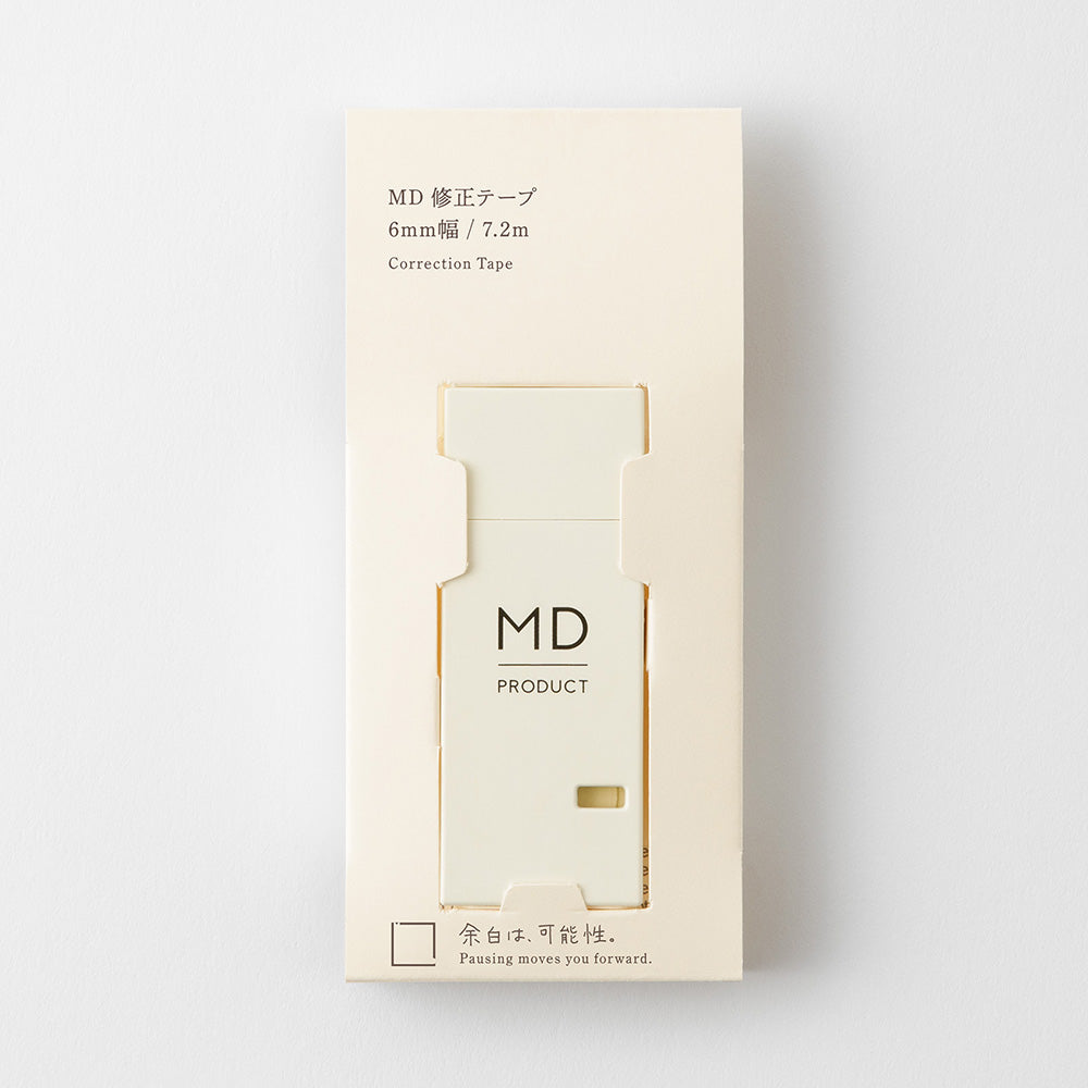 MD Correction Tape 6mm -Cream Tape — flat lay