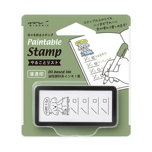 Midori Paintable Stamp Pre-inked Half Size To Do List