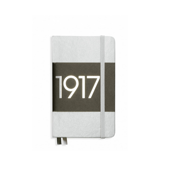 Load image into Gallery viewer, Leuchtturm1917 Metallic Edition A6 Pocket Hardcover Notebook - Ruled / Silver
