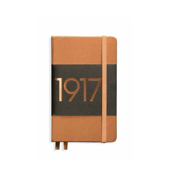 Load image into Gallery viewer, Leuchtturm1917 Metallic Edition A6 Pocket Hardcover Notebook - Ruled / Copper
