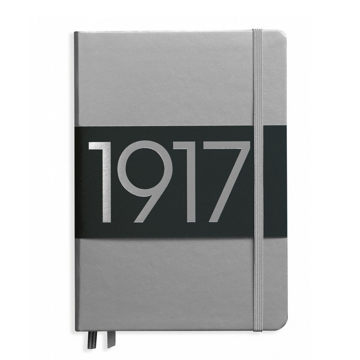 Leuchtturm1917 Metallic Edition A5 Medium Hardcover Notebook in Ruled / Silver — Leuchtturm1917 notebook — quality writing journal with premium paper, at Cityluxe Singapore stationery store