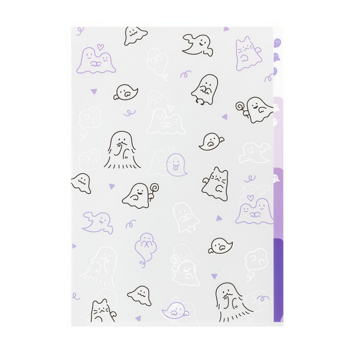 Midori A4 3 Pockets Clear Folder in Ghost — Midori file folder — premium stationery and lifestyle, at Cityluxe Singapore