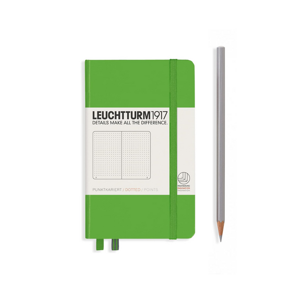Leuchtturm1917 A6 Pocket Hardcover Notebook in Dotted / Fresh Green — Leuchtturm1917 notebook — quality writing journal with premium paper, at Cityluxe Singapore stationery store