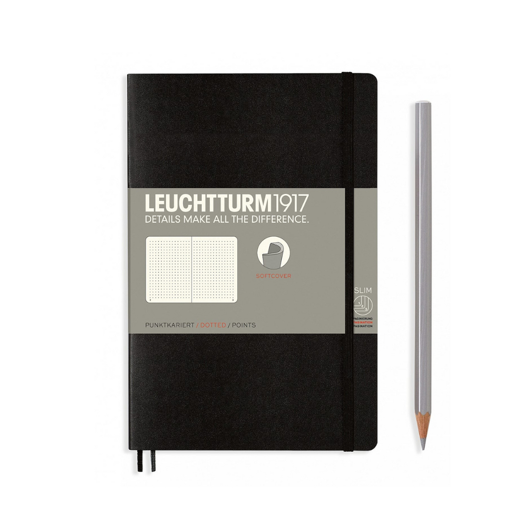 Leuchtturm1917 B6+ Softcover Notebook - Dotted / Black
