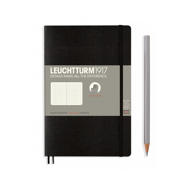 Load image into Gallery viewer, Leuchtturm1917 B6+ Softcover Notebook - Dotted / Black
