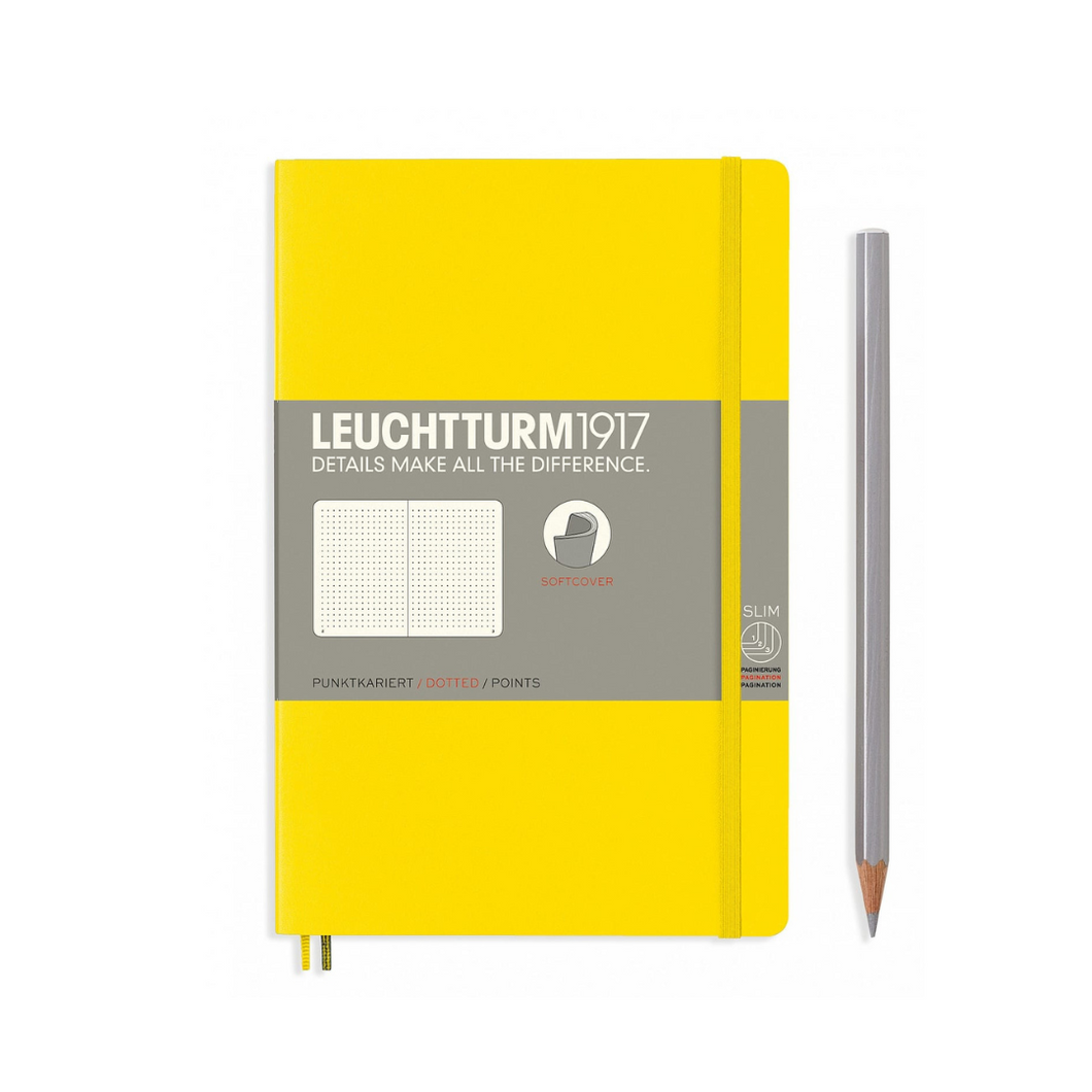 Leuchtturm1917 소프트커버 B6 노트북 레몬 - 점선