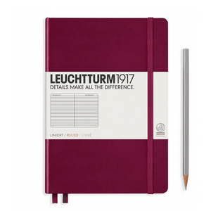 Leuchtturm1917 A5 Medium Hardcover Notebook - Ruled / Port Red