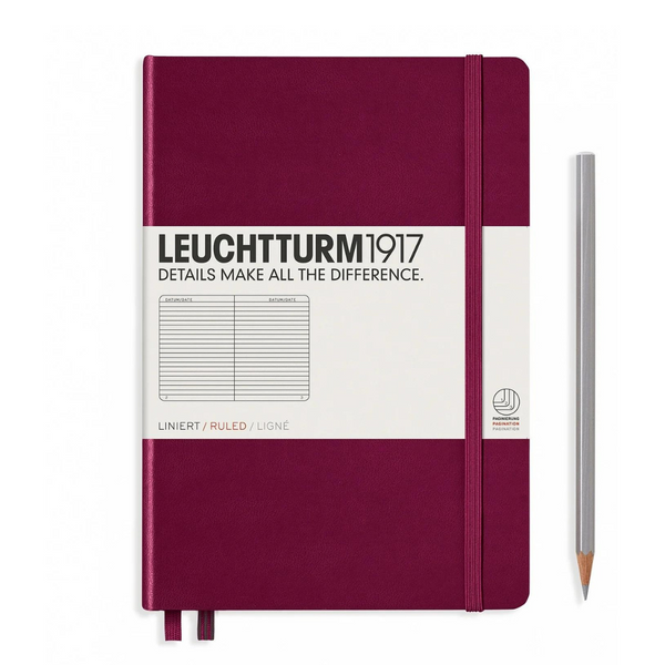 Load image into Gallery viewer, Leuchtturm1917 A5 Medium Hardcover Notebook - Ruled / Port Red
