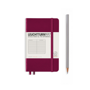 Leuchtturm1917 A6 Pocket Hardcover Notebook - Ruled / Port Red