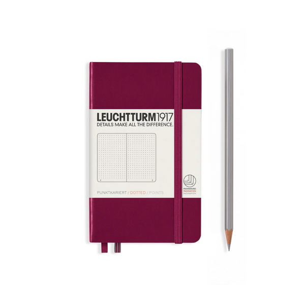 将图片加载到图库查看器，Leuchtturm1917 A6 Pocket Hardcover Notebook - Dotted / Port Red
