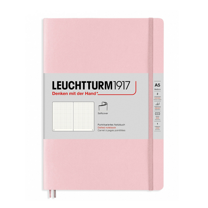 Leuchtturm1917 A5 Medium Softcover Notebook in Dotted / Powder — Leuchtturm1917 notebook — quality writing journal with premium paper, at Cityluxe Singapore stationery store