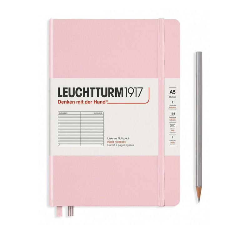 Leuchtturm1917 A5 Medium Hardcover Notebook in Ruled / Powder — Leuchtturm1917 notebook — quality writing journal with premium paper, at Cityluxe Singapore stationery store