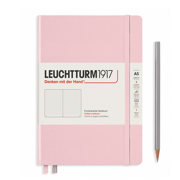 Load image into Gallery viewer, Leuchtturm1917 A5 Medium Hardcover Notebook - Dotted / Powder
