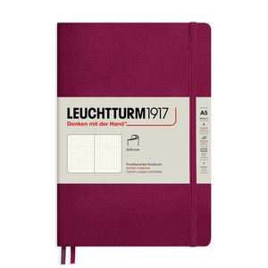 Leuchtturm1917 A5 Medium Softcover Notebook - Dotted / Port Red