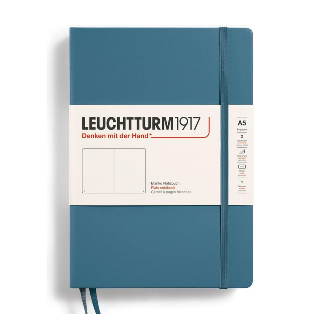 Leuchtturm1917 A5 Medium Hardcover Notebook - Plain / Stone Blue