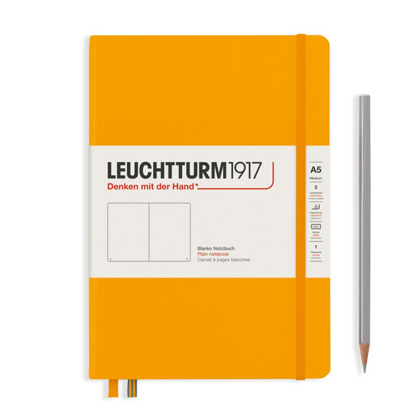 Load image into Gallery viewer, Leuchtturm1917 A5 Medium Hardcover Notebook - Plain / Rising Sun

