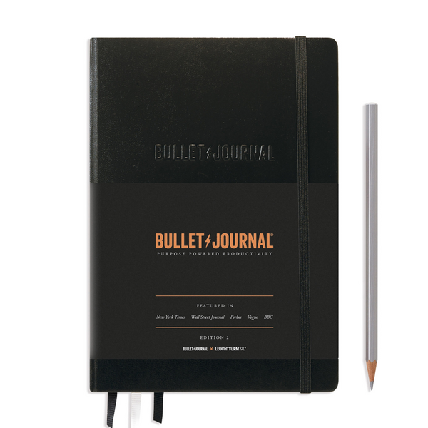 将图片加载到图库查看器，Leuchtturm1917 Bullet Journal Edition 2 A5 Medium Hardcover Notebook - Dotted / Black
