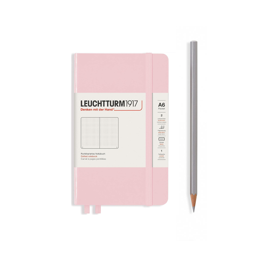 Leuchtturm1917 A6 Pocket Hardcover Notebook in Dotted / Powder — Leuchtturm1917 notebook — quality writing journal with premium paper, at Cityluxe Singapore stationery store