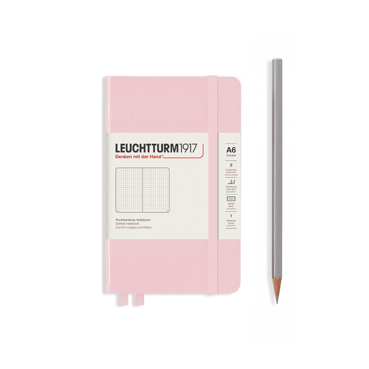 Leuchtturm1917 A6 Pocket Hardcover Notebook in Dotted / Powder — Leuchtturm1917 notebook — quality writing journal with premium paper, at Cityluxe Singapore stationery store