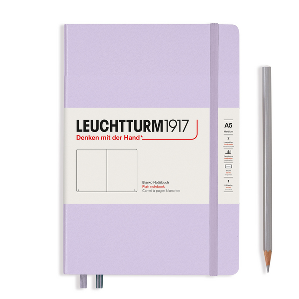 将图片加载到图库查看器，Leuchtturm1917 A5 Medium Hardcover Notebook - Plain / Lilac

