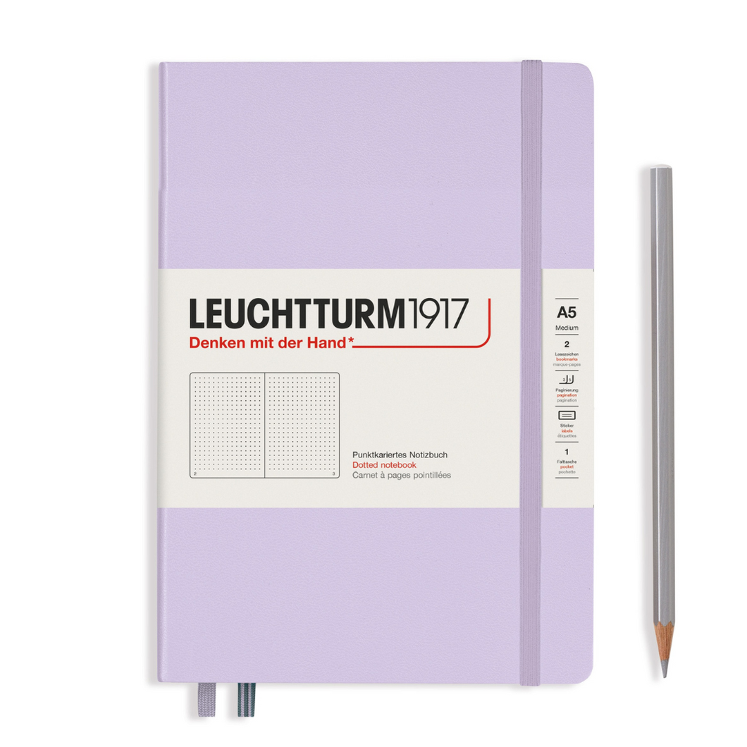 Leuchtturm1917 A5 Medium Hardcover Notebook - Dotted / Lilac