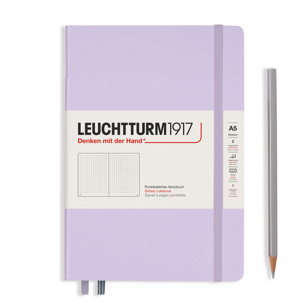 将图片加载到图库查看器，Leuchtturm1917 A5 Medium Hardcover Notebook - Dotted / Lilac
