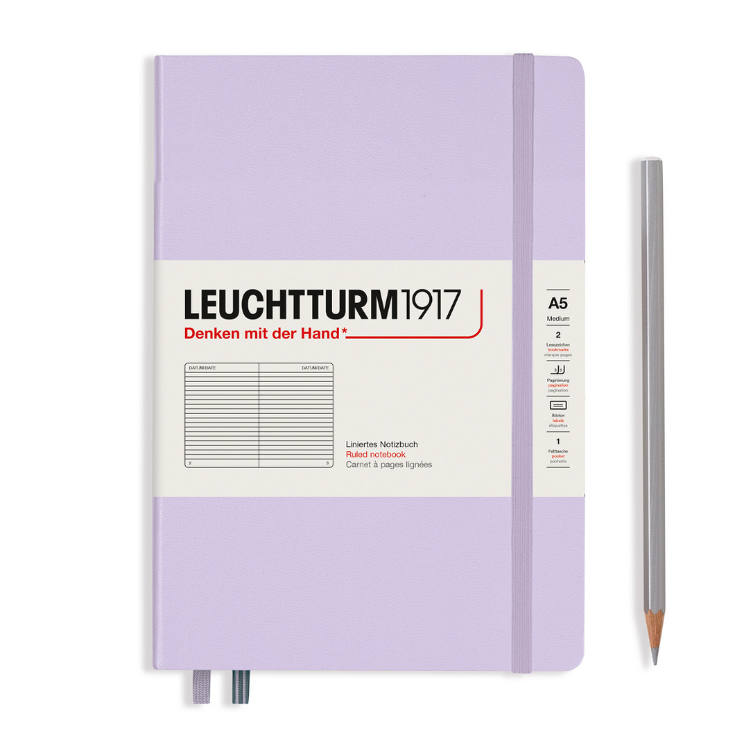 Leuchtturm1917 A5 Medium Hardcover Notebook - Ruled / Lilac