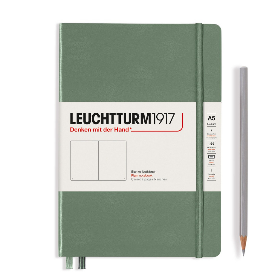 Leuchtturm1917 A5 Medium Hardcover Notebook - Plain / Olive