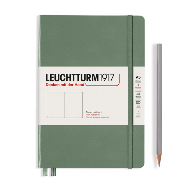 将图片加载到图库查看器，Leuchtturm1917 A5 Medium Hardcover Notebook - Plain / Olive
