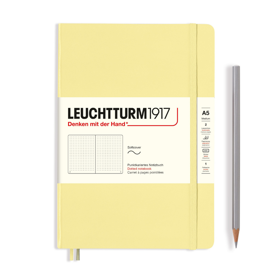 Leuchtturm1917 A5 Medium Softcover Notebook - Dotted / Vanilla