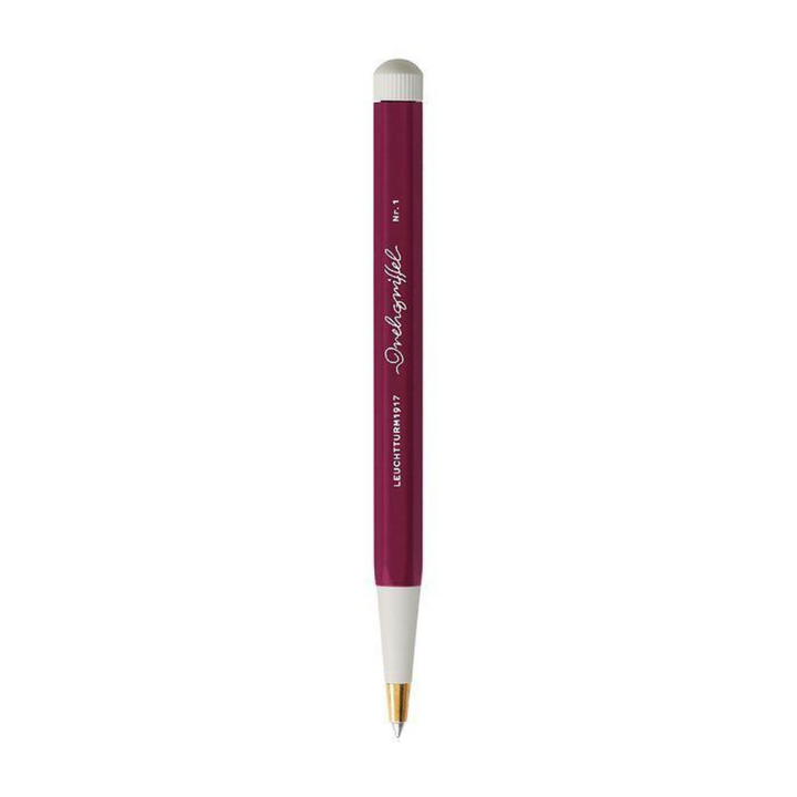 Leuchtturm1917 Drehgriffel Nr. 1 Ballpoint Pen in Port Red — Leuchtturm1917 ballpoint pen — reliable smooth-writing everyday pen, at Cityluxe Singapore