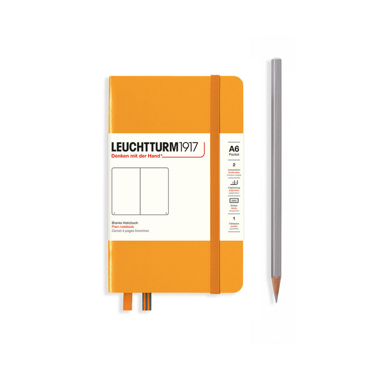 Leuchtturm1917 A6 Pocket Hardcover Notebook in Plain / Rising Sun — Leuchtturm1917 notebook — quality writing journal with premium paper, at Cityluxe Singapore stationery store