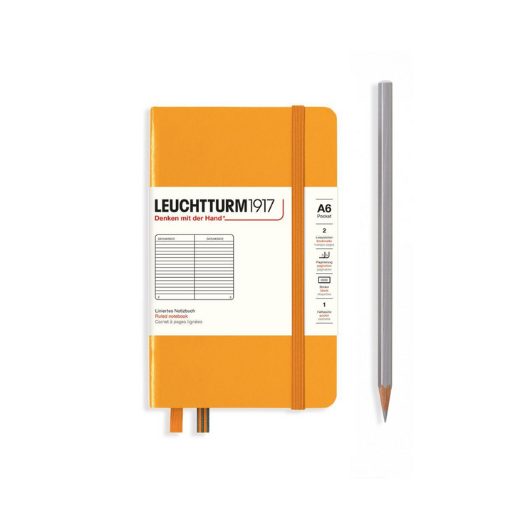 Leuchtturm1917 A6 Pocket Hardcover Notebook in Ruled / Rising Sun — Leuchtturm1917 notebook — quality writing journal with premium paper, at Cityluxe Singapore stationery store