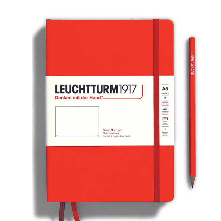 Leuchtturm1917 Natural Colours A5 Medium Hardcover Notebook in Fox Red — Leuchtturm1917 notebook — quality writing journal with premium paper, at Cityluxe Singapore stationery store