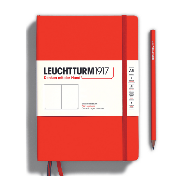 将图片加载到图库查看器，Leuchtturm1917 Natural Colours A5 Medium Hardcover Notebook - Fox Red
