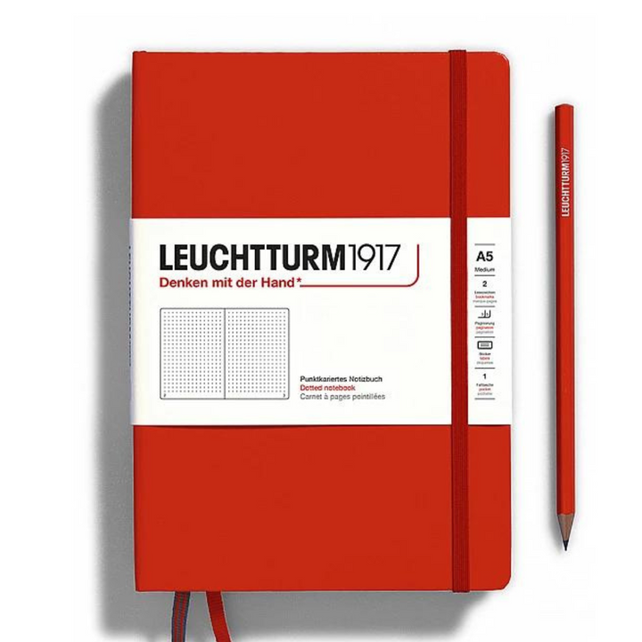 Leuchtturm1917 Natural Colours A5 Medium Hardcover Notebook in Fox Red — Leuchtturm1917 notebook — quality writing journal with premium paper, at Cityluxe Singapore stationery store