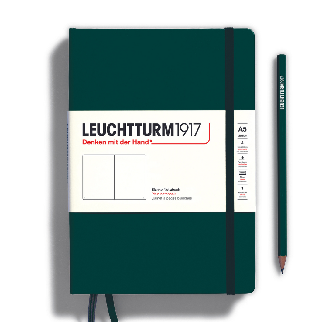 Leuchtturm1917 Natural Colours A5 Medium Hardcover Notebook - Forest Green
