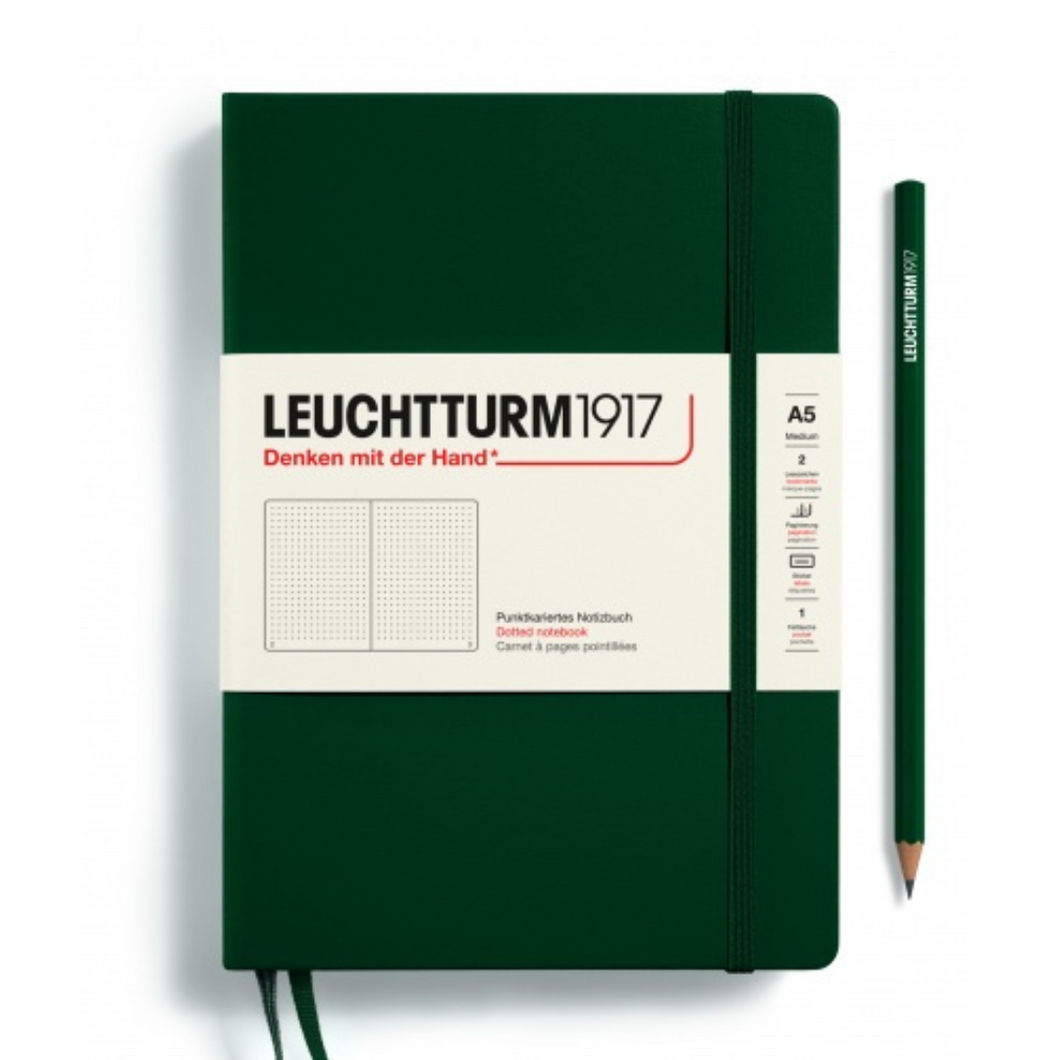 Leuchtturm1917 Natural Colours A5 Medium Hardcover Notebook - Forest Green