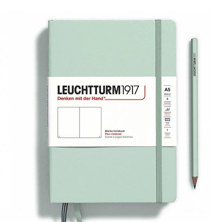 Leuchtturm1917 Natural Colours A5 Medium Hardcover Notebook in Mint Green — Leuchtturm1917 notebook — quality writing journal with premium paper, at Cityluxe Singapore stationery store