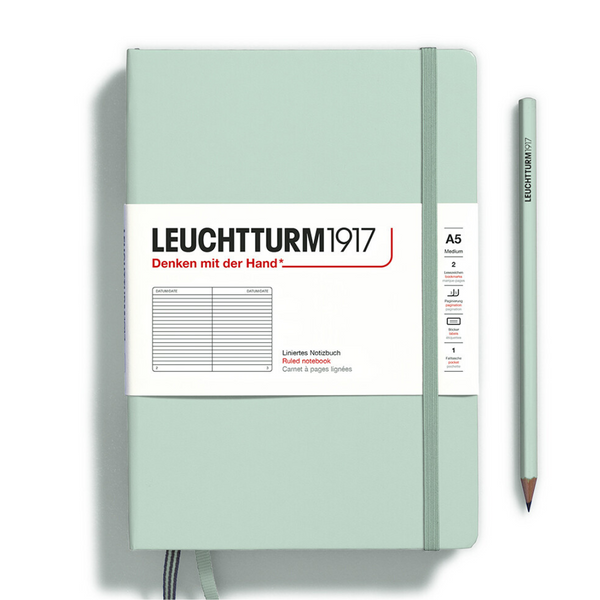 Load image into Gallery viewer, Leuchtturm1917 Natural Colours A5 Medium Hardcover Notebook - Mint Green
