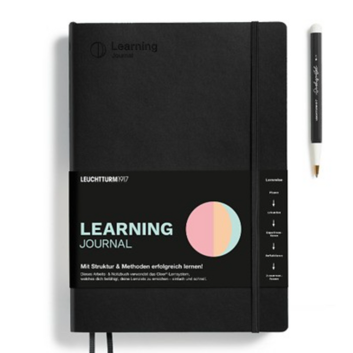 Leuchtturm1917 B5 Composition Softcover Learning Journal in Black — Leuchtturm1917 notebook — quality writing journal with premium paper, at Cityluxe Singapore stationery store
