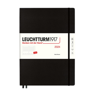 Leuchtturm1917 A5 Medium Hardcover Daily Planner 2024 - Black