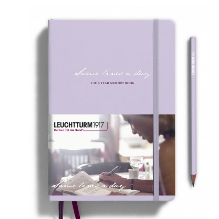 Leuchtturm1917 Some Lines A Day A5 Medium Hardcover Notebook in Lilac — Leuchtturm1917 notebook — quality writing journal with premium paper, at Cityluxe Singapore stationery store