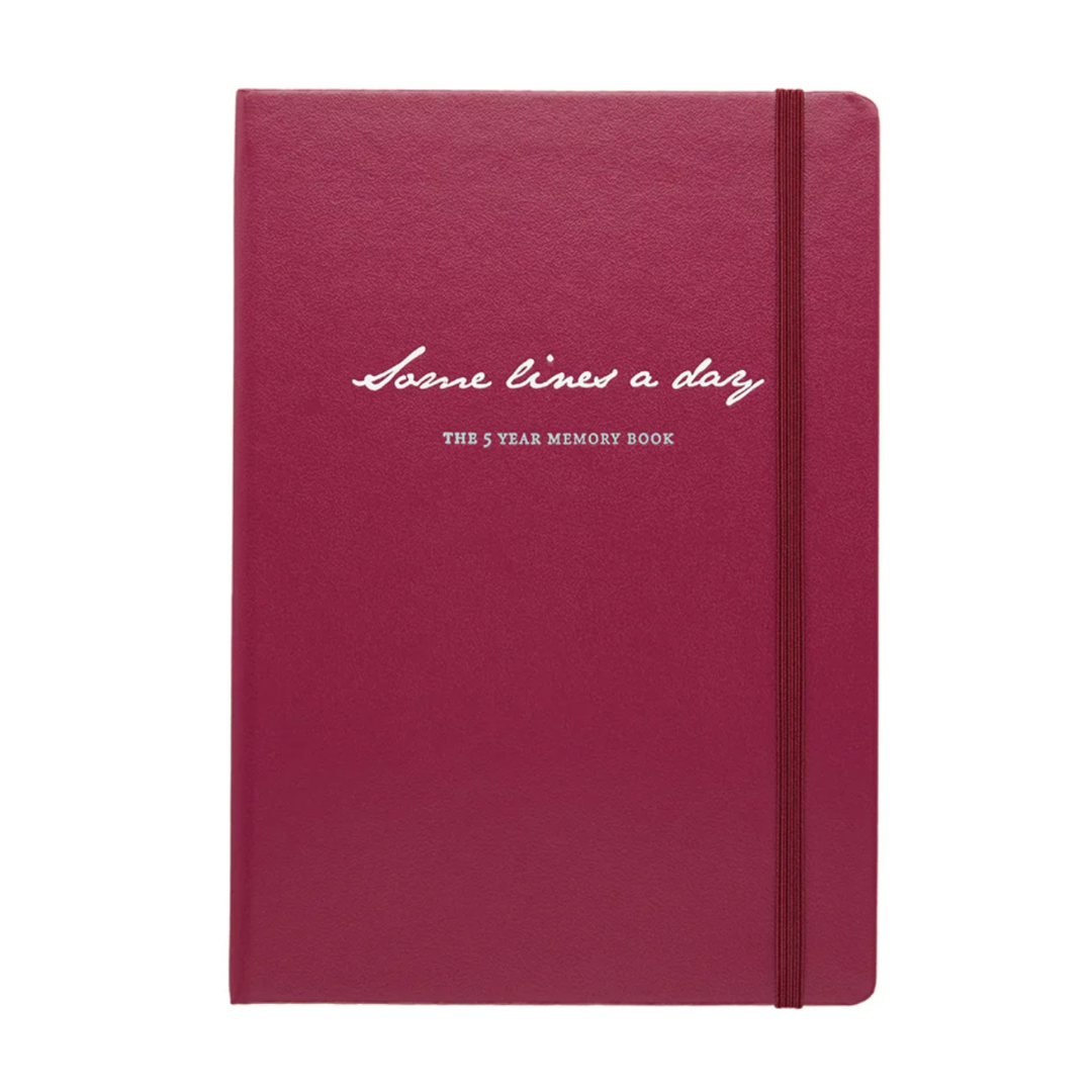 Leuchtturm1917 Some Lines A Day A5 Medium Hardcover Notebook in Port Red — Leuchtturm1917 notebook — quality writing journal with premium paper, at Cityluxe Singapore stationery store