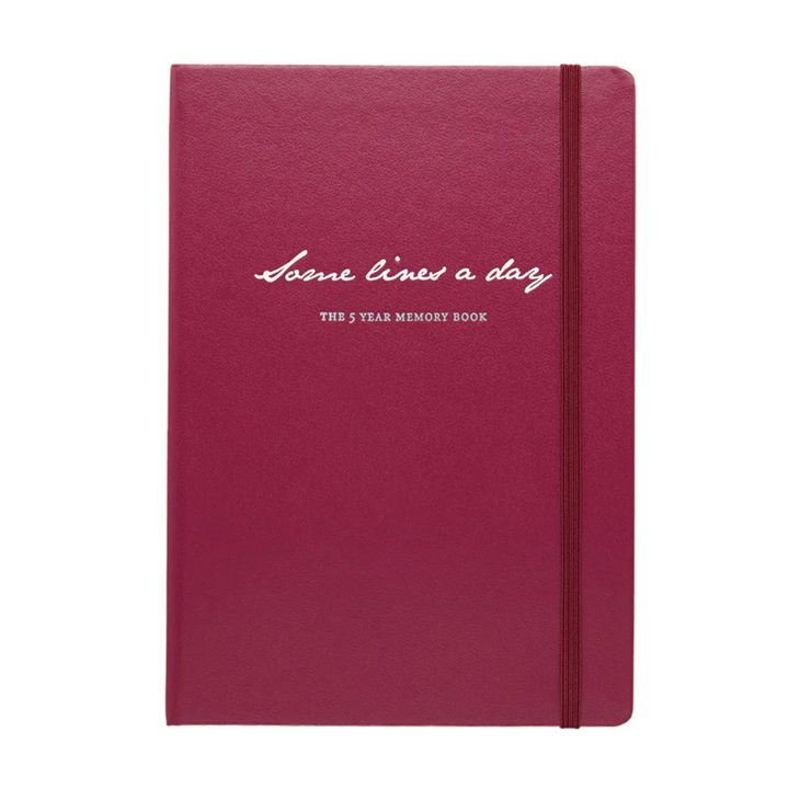 Leuchtturm1917 Some Lines A Day A5 Medium Hardcover Notebook in Port Red — Leuchtturm1917 notebook — quality writing journal with premium paper, at Cityluxe Singapore stationery store