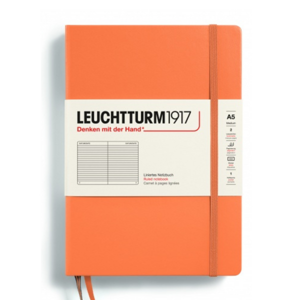 이미지를 갤러리 뷰어에 로드 , Leuchtturm1917 Recombine A5 Medium Hardcover Notebook - Ruled / Apricot
