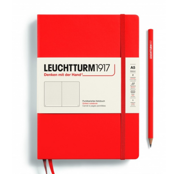 Load image into Gallery viewer, Leuchtturm1917 Recombine A5 Medium Hardcover Notebook - Dotted / Lobster
