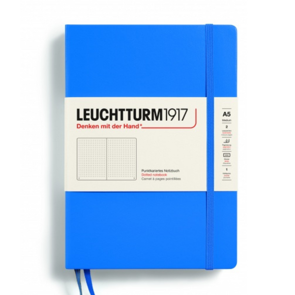 Load image into Gallery viewer, Leuchtturm1917 Recombine A5 Medium Hardcover Notebook - Dotted / Sky
