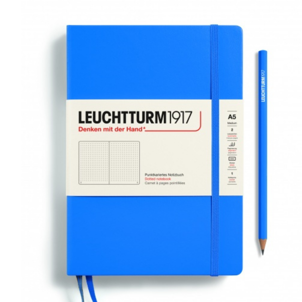 Leuchtturm1917 Recombine A5 Medium Hardcover Notebook - Dotted / Sky