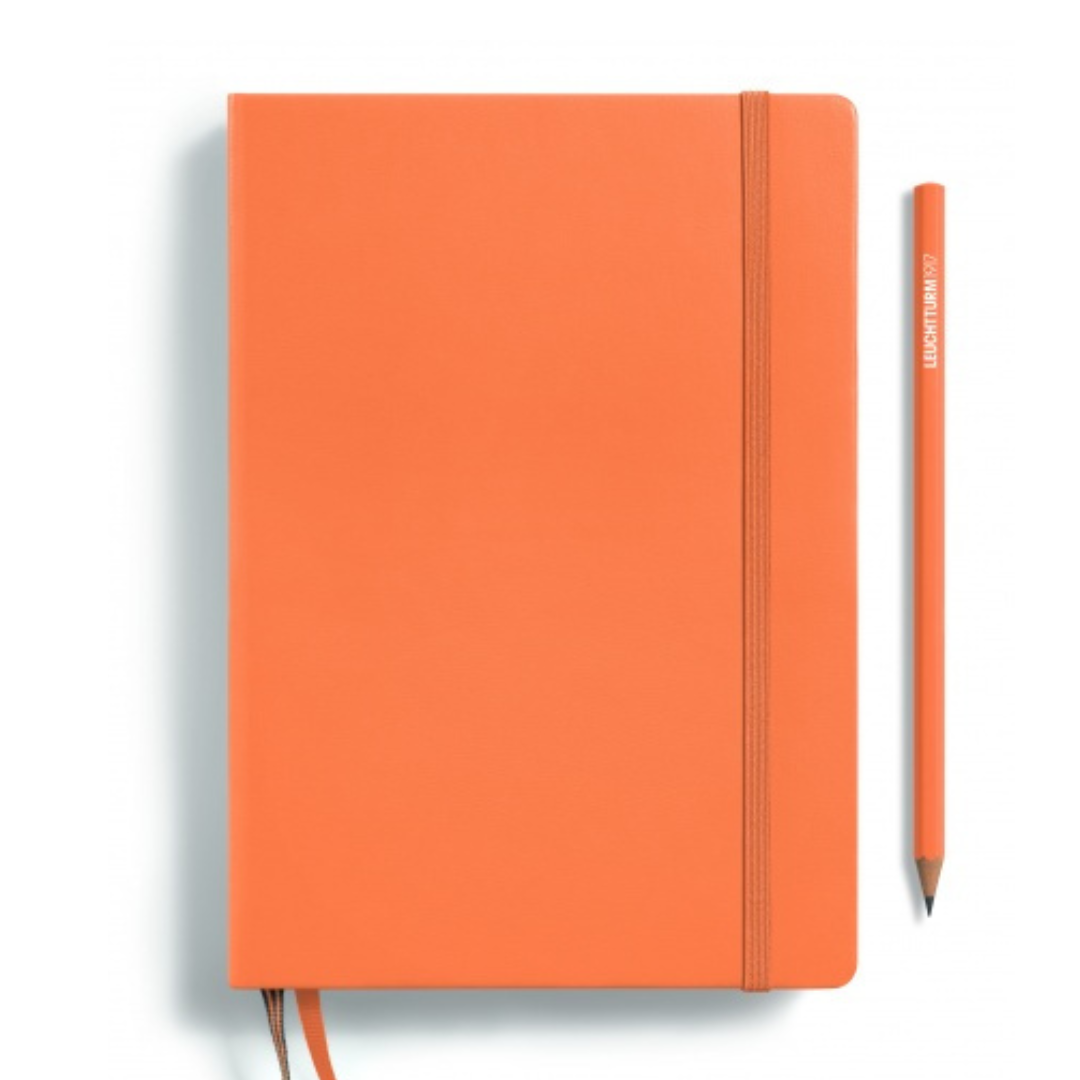 Leuchtturm1917 Recombine A5 Medium Softcover Notebook in Dotted / Apricot — Leuchtturm1917 notebook — quality writing journal with premium paper, at Cityluxe Singapore stationery store